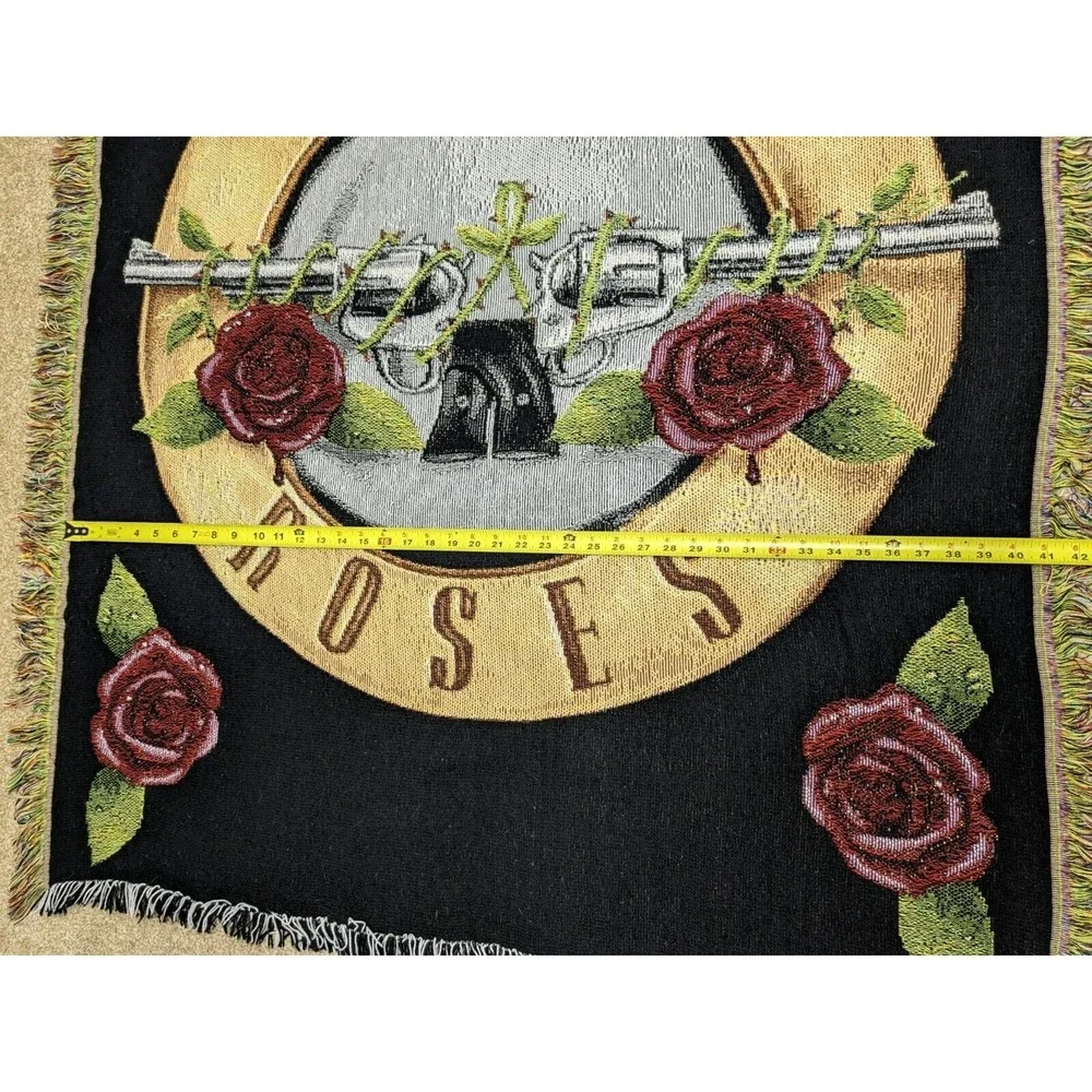 Vintage Guns N Roses Appetite For Destruction‎ Woven Throw Blanket Tapestry
